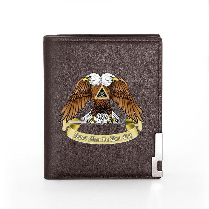 Scottish Rite 32 Degree Leather Masonic Wallet - Freemason wallets-wallets-Masonic Makers