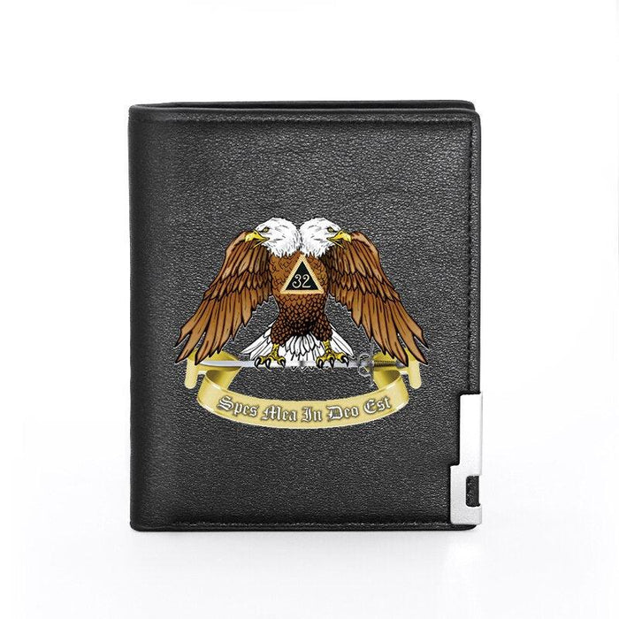 Scottish Rite 32 Degree Leather Masonic Wallet - Freemason wallets-wallets-Masonic Makers