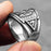 32 Degree Scottish Rite Masonic Vintage Stainless Steel Ring  - Silver