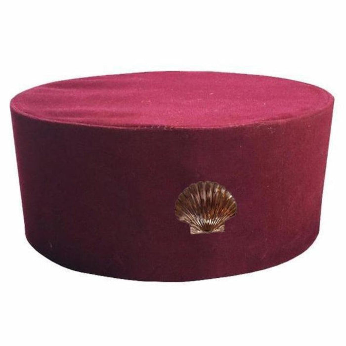 St. Thomas of Acon Masonic Crown Cap - Maroon Velvet with Shell-Crown Caps-Masonic Makers