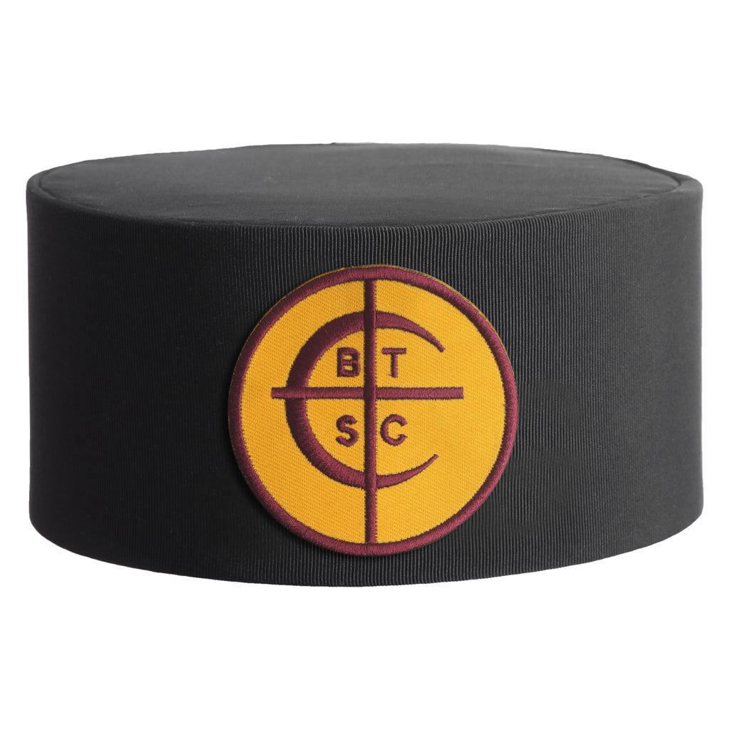 The Council Of Crusaders PHA Masonic Crown Cap - Black With Round Gold Patch-Crown Caps-Masonic Makers