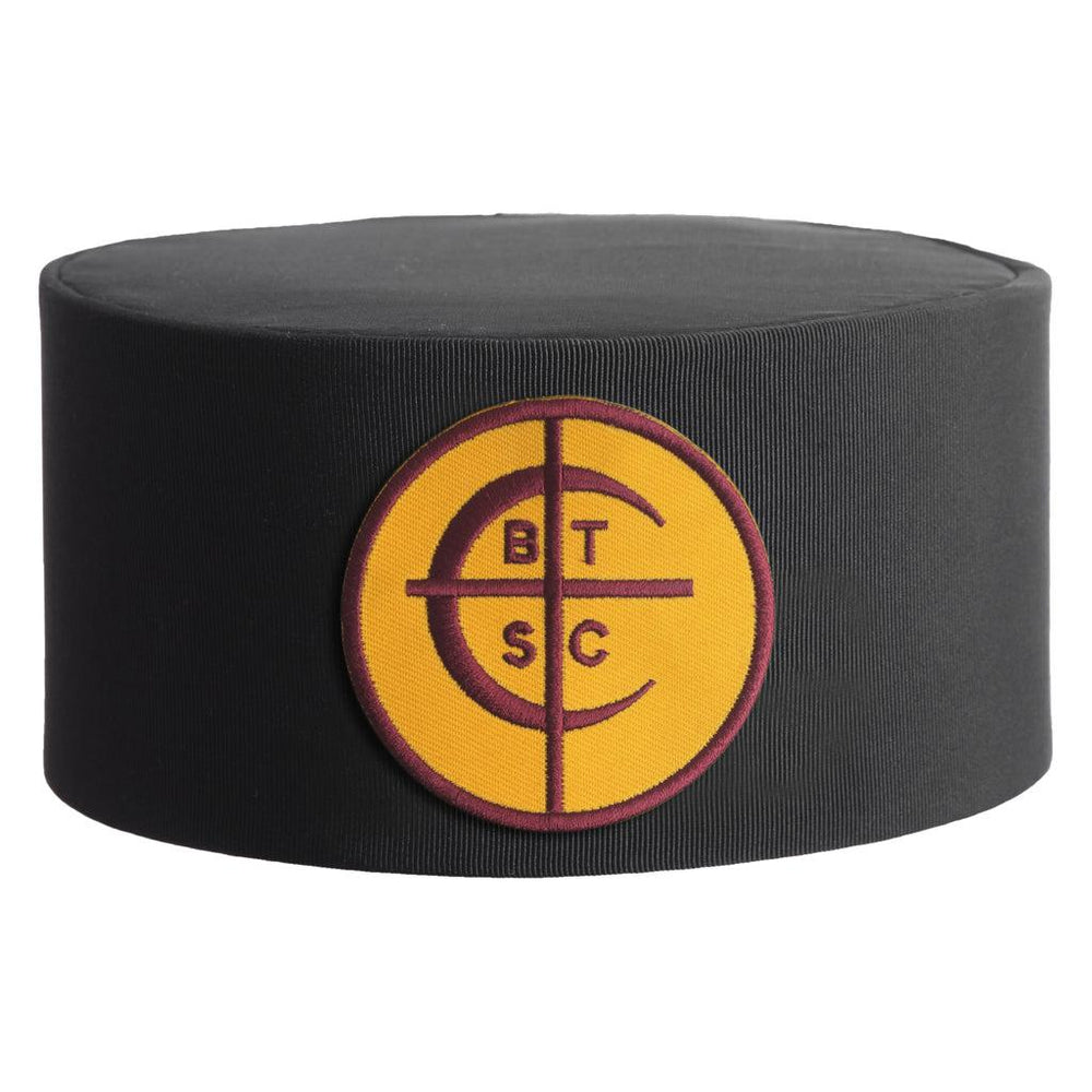 The Council Of Crusaders PHA Masonic Crown Cap - Black With Round Gold Patch-Crown Caps-Masonic Makers