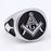 Master Mason Blue Lodge Freemason Silver Ring - High Quality Crafted