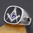 Master Mason Blue Lodge Freemason 925 Sterling Silver Ring - High Quality Crafted