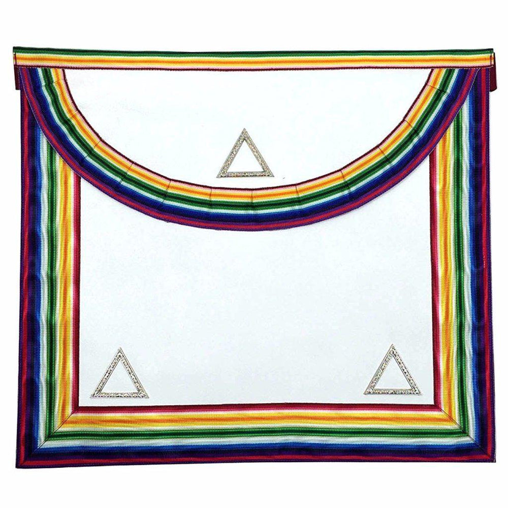 WCN & PCN Royal Ark Mariner AMD Masonic Apron - Silver & Multi colour-Aprons-Masonic Makers