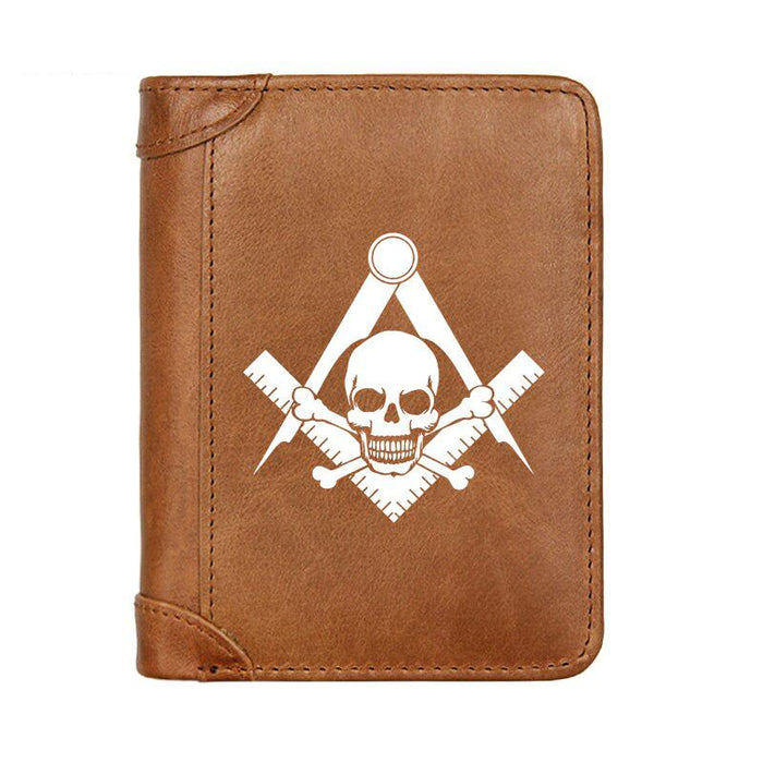 Widow Sons Leather Masonic Wallet - Freemason wallets-wallets-Masonic Makers