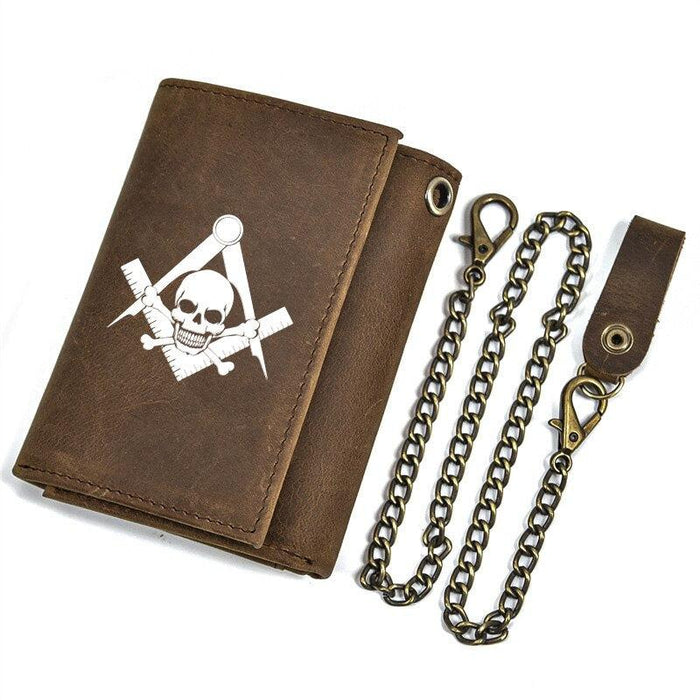 Widow Sons Leather Masonic Wallet - Freemason wallets-wallets-Masonic Makers