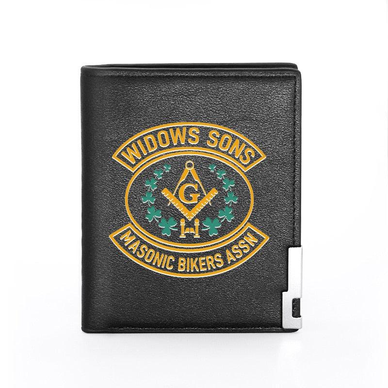 Widow Sons Leather Masonic Wallet - Freemason wallets-wallets-Masonic Makers