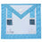 Worshipful Master Craft English Regulation Masonic Apron - White & Turquoise Moire-Aprons-Masonic Makers