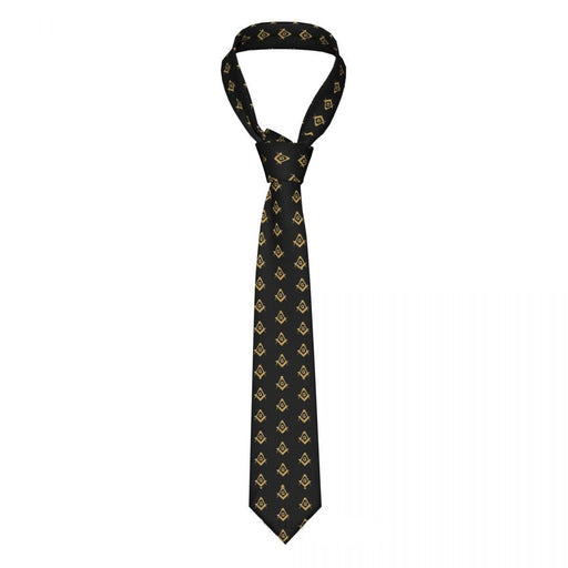 Black Masonic tie For Masonic Temple - Masonic Neckties-Ties-Masonic Makers