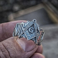 Blue Lodge Freemason Ring - Stainless Steel Masonic Symbol-rings-Masonic Makers