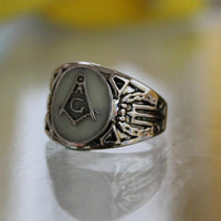 Blue Lodge Glow Masonic Ring - All Sizes-rings-Masonic Makers