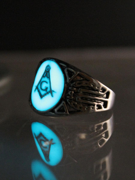 Blue Lodge Glow Masonic Ring - All Sizes-rings-Masonic Makers