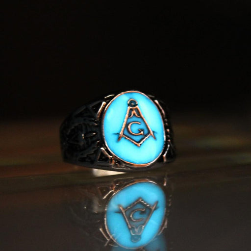 Blue Lodge Glow Masonic Ring - All Sizes-rings-Masonic Makers