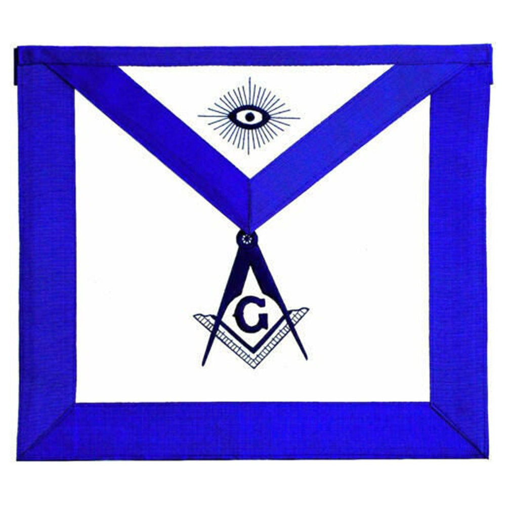 Blue Lodge Masonic Embroidered Officer Apron - Square & Compass-Aprons-Masonic Makers