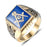 Blue Lodge Masonic Stainless Steel Ring for Men-rings-Masonic Makers