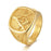 Blue Lodge Masonic Stainless Steel Ring - Gold Color-rings-Masonic Makers