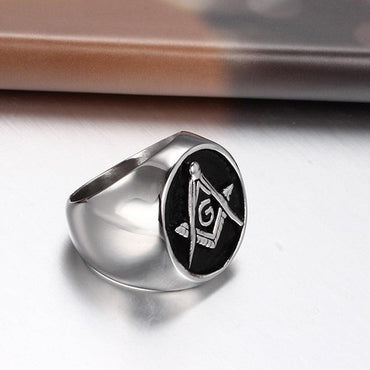 Blue Lodge Stainless Steel Masonic Ring For Men-rings-Masonic Makers