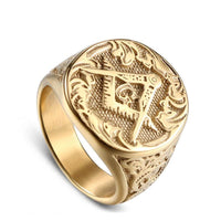 Blue Lodge Vintage Gold Plated Masonic Ring-rings-Masonic Makers