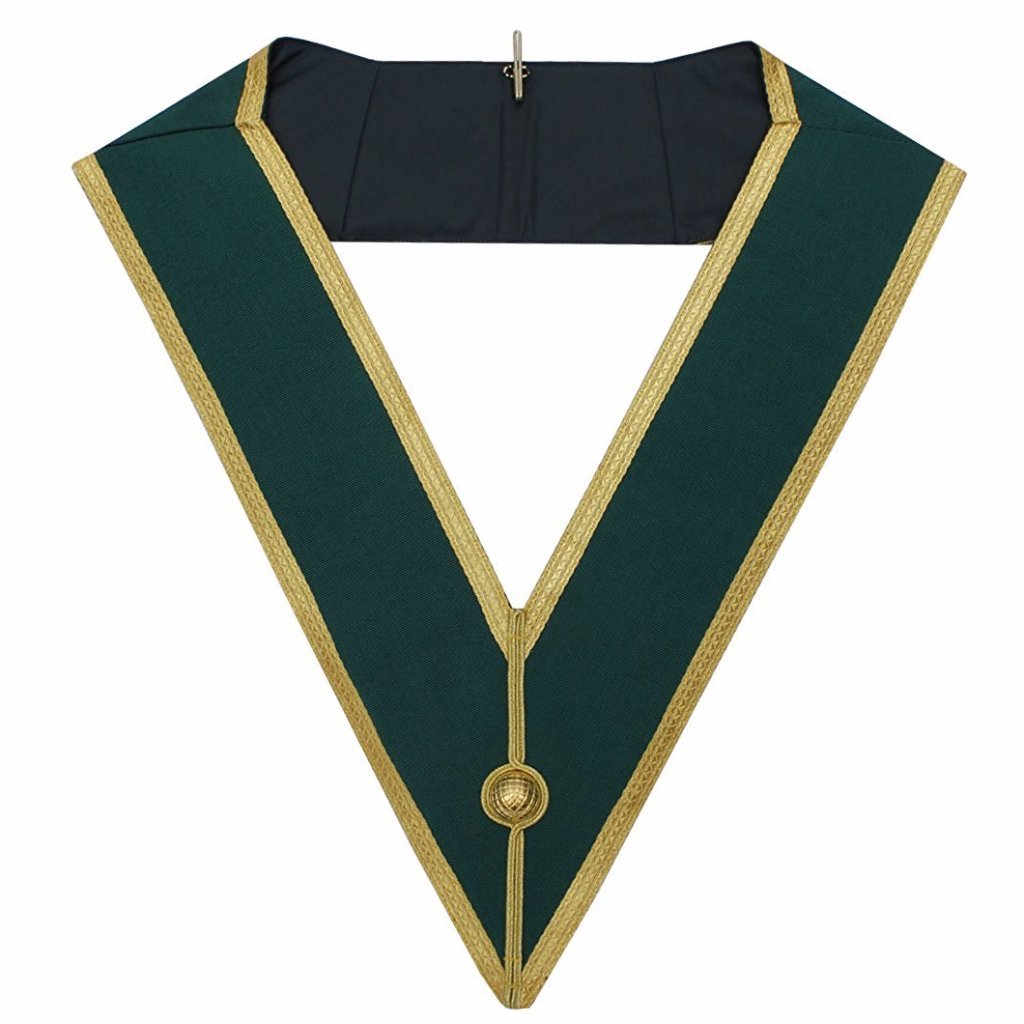Grand Council Allied Masonic Degrees Masonic Collar - Green with Gold Braid-Collars-Masonic Makers