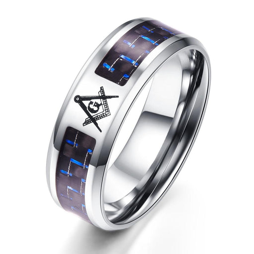 Master Mason Blue Lodge Unique Masonic Ring - Titanium Steel-rings-Masonic Makers