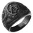 Master Mason Freemason Ring - Men's Black Stainless Steel Masonic Ring-rings-Masonic Makers