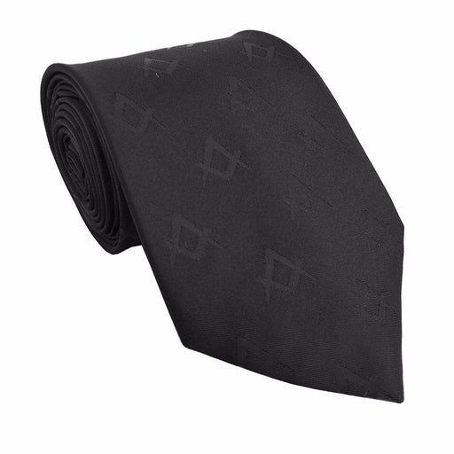 Master Mason Masonic Craft Necktie - Black-Ties-Masonic Makers