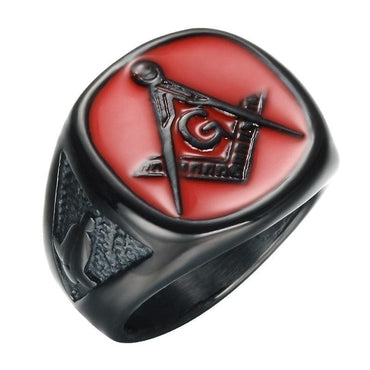 Master Mason Red Unique Masonic Ring - Masonic Jewelry-rings-Masonic Makers