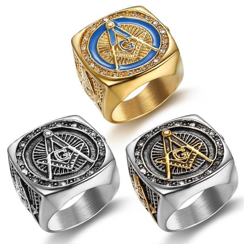 Master Mason Unique Masonic Ring - Various Color-rings-Masonic Makers