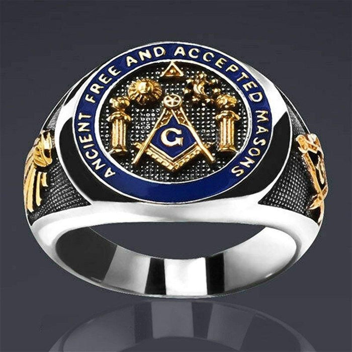 Master Mason Unique Silver Masonic Ring - Masonic Jewelry-rings-Masonic Makers