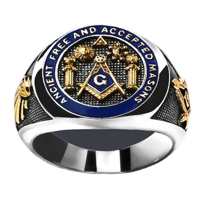 Master Mason Unique Silver Masonic Ring - Masonic Jewelry-rings-Masonic Makers