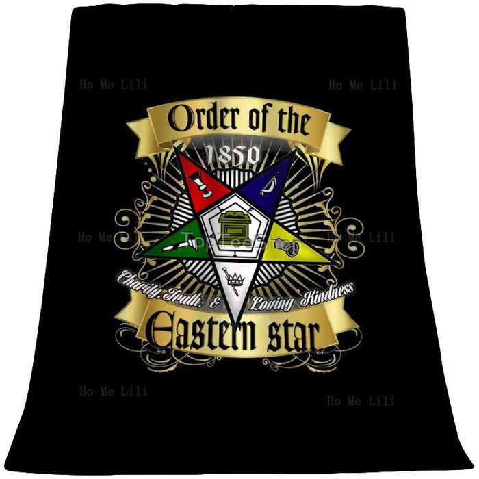 Order Of Eastern Star Masonic Sofa Blanket - Various Style-Blankets-Masonic Makers