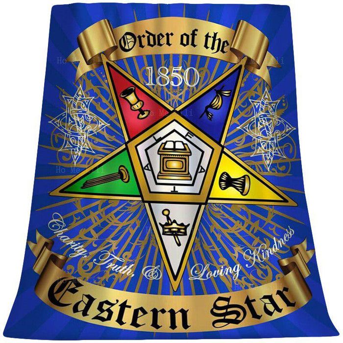 Order Of Eastern Star Masonic Sofa Blanket - Various Style-Blankets-Masonic Makers