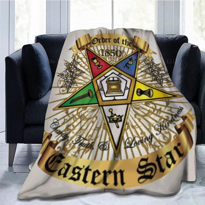 Order Of Eastern Star Masonic Sofa Blanket - Various Style-Blankets-Masonic Makers