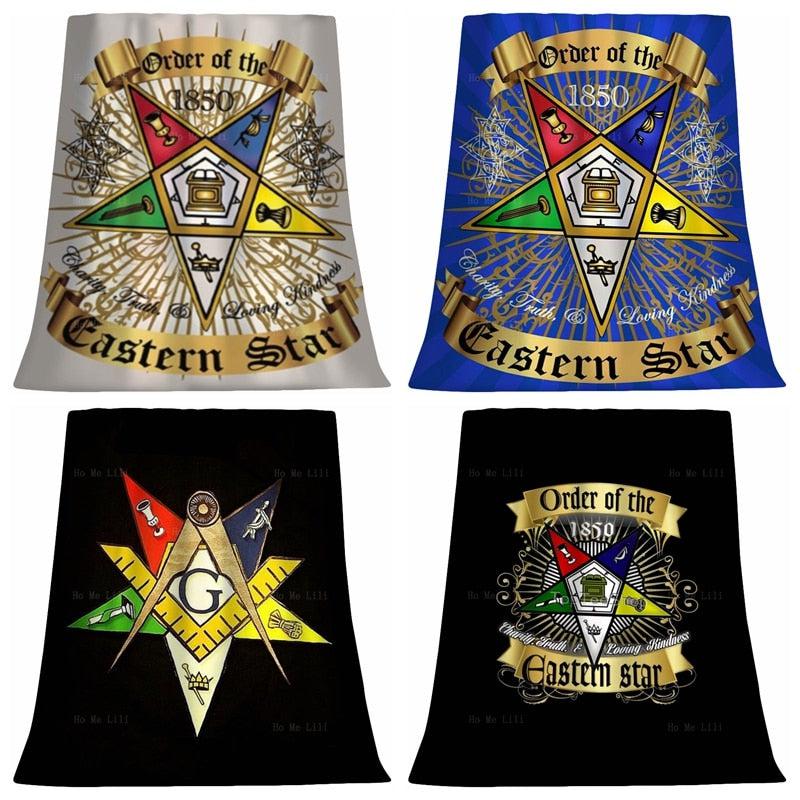 Order Of Eastern Star Masonic Sofa Blanket - Various Style-Blankets-Masonic Makers