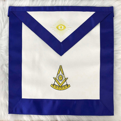 Past Master Blue Lodge Masonic Embroidery Apron-Aprons-Masonic Makers