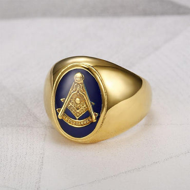 Past Master Masonic Ring for Men - Stainless Steel-rings-Masonic Makers