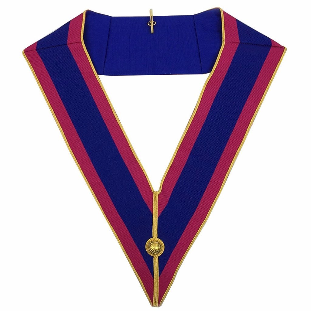 Provincial Mark Masonic Collar - Pink & Blue-Collars-Masonic Makers