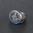 Retro Blue Lodge Masonic Stainless Steel Ring for Men-rings-Masonic Makers