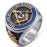 Retro Blue Lodge Masonic Stainless Steel Ring for Men-rings-Masonic Makers