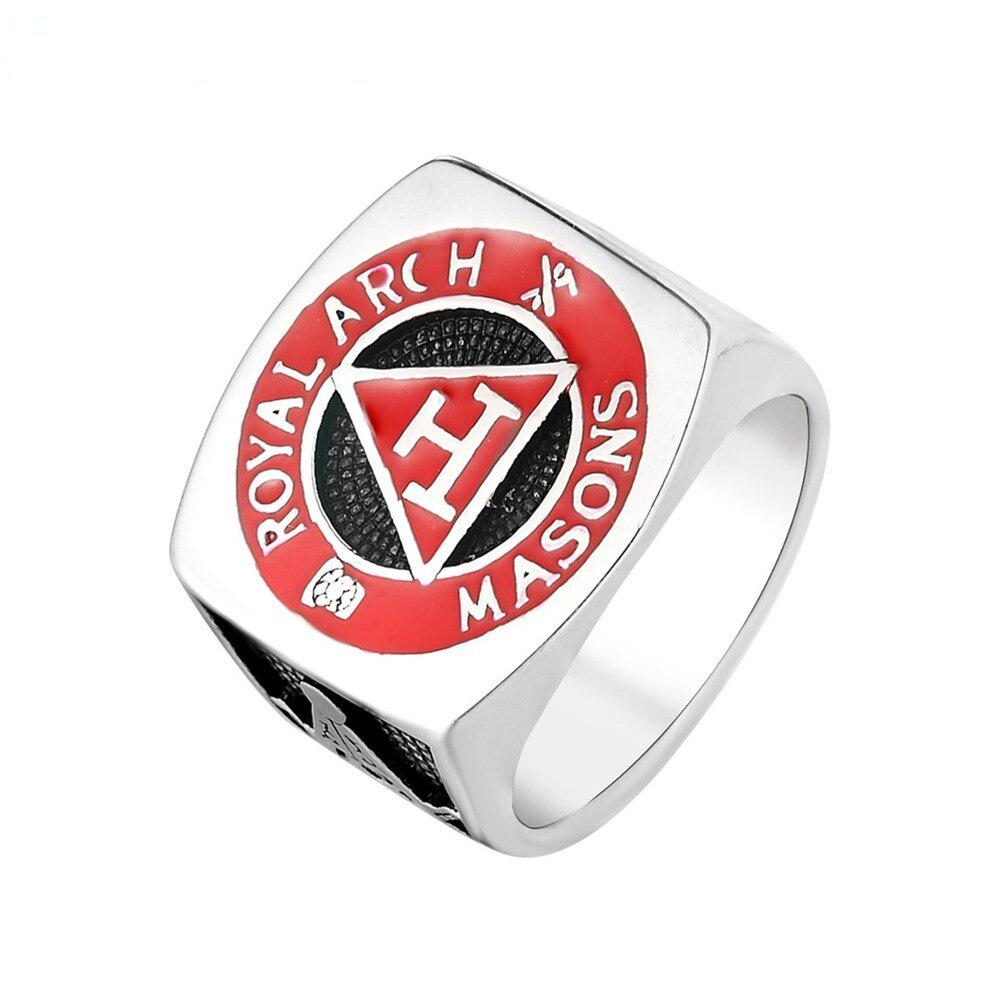 Royal Arch Unique Red Masonic Ring - Stainless Steel-rings-Masonic Makers