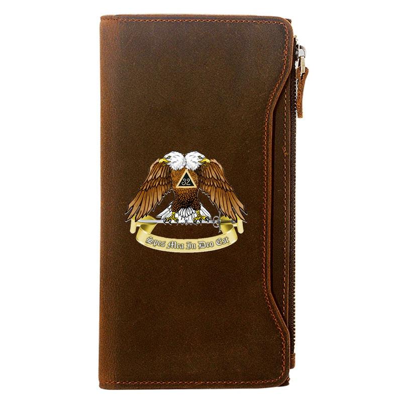 Scottish Rite 32 Degree Leather Masonic Wallet - Freemason wallets-wallets-Masonic Makers