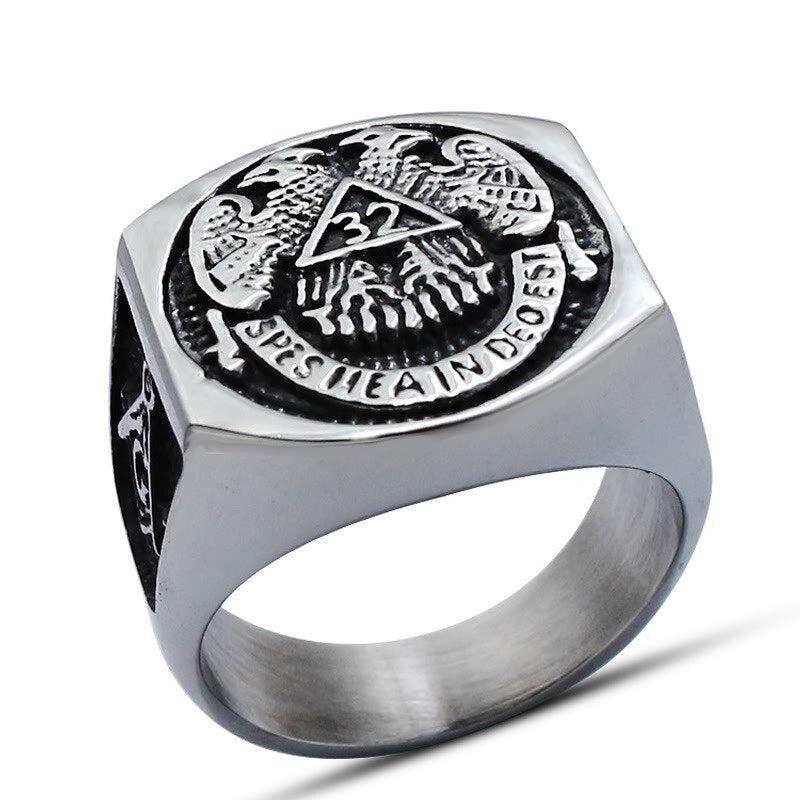 Scottish Rite 32 Degree Masonic Vintage Ring-rings-Masonic Makers
