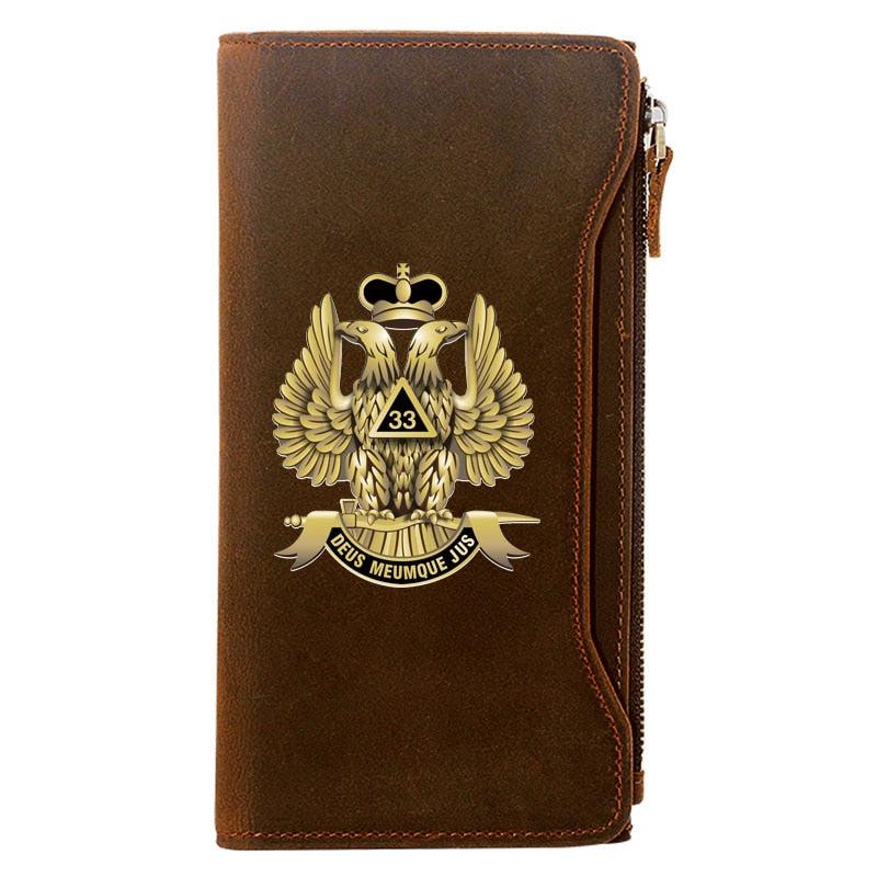 Scottish Rite 33 Degree Leather Masonic Wallet - Freemason wallets-wallets-Masonic Makers