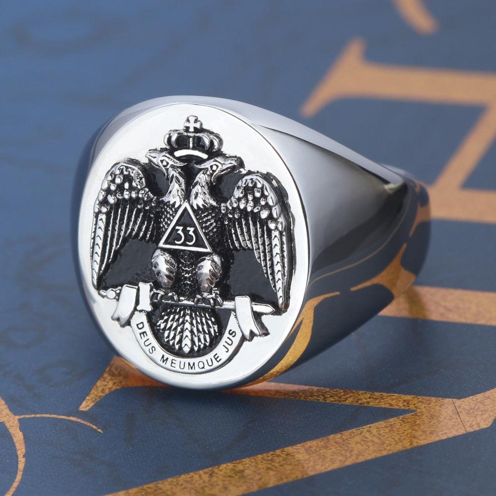 Scottish Rite 33 Degree Vintage Masonic Ring-rings-Masonic Makers