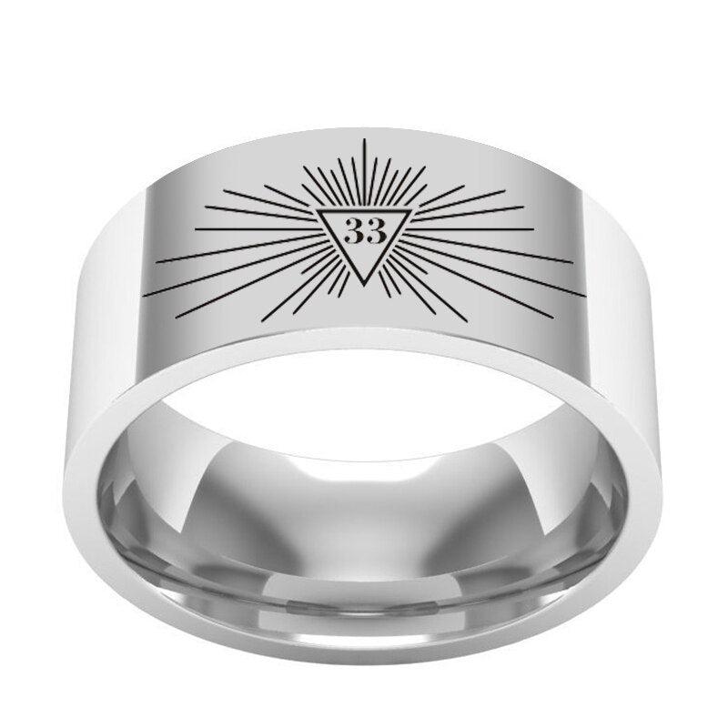 Scottish Rite 33rd degree of freemasonry Masonic Ring - Stainless Steel-rings-Masonic Makers