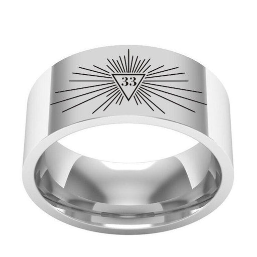 Scottish Rite 33rd degree of freemasonry Masonic Ring - Stainless Steel-rings-Masonic Makers