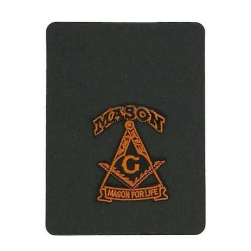 Master Mason Blue Lodge Masonic Patch - Mason For Life Square and Compass G Embroidered