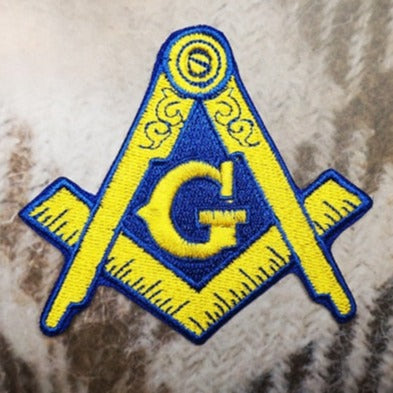 Master Mason Blue Lodge Masonic PatchsPatch - Square & Compass G Embroidery